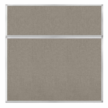 Versare Hush Panel Configurable Cubicle Partition 6' x 6' Warm Pebble Fabric 1812512